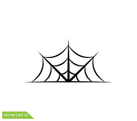 Spider web icon vector logo design template