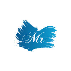 Initial MR letter Logo Design vector Template. Abstract Letter MR logo Design