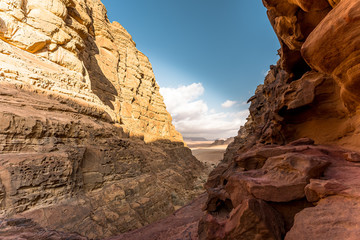 A series of photos from a jeep Safari in the Wadi Rum desert , Jordan.
