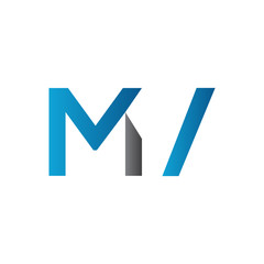 Initial MV letter Logo Design vector Template. Abstract Letter MV logo Design
