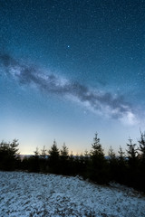 Die Milchstraße am Bollerberg, Sauerland, Deutschland