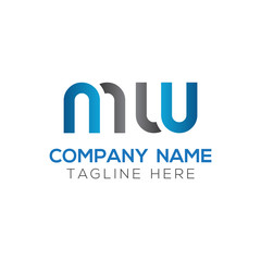 Initial MW letter Logo Design vector Template. Abstract Letter MW logo Design