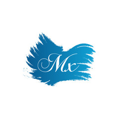 Obraz premium Initial MX letter Logo Design vector Template. Abstract Letter MX logo Design