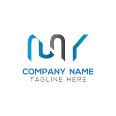 Fototapeta premium Initial MY letter Logo Design vector Template. Abstract Letter MY logo Design