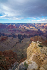 maricopa point on the rim trail at the south rim of grand canyon in arizona, usa