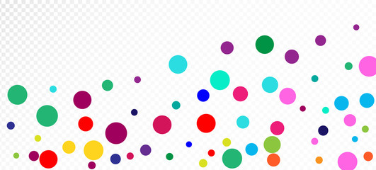 Rainbow Confetti Festive Vector Background. 