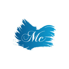Fototapeta na wymiar Initial MC letter Logo Design vector Template. Abstract Letter MC logo Design