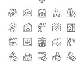 Quarantine Well-crafted Pixel Perfect Vector Thin Line Icons 30 2x Grid for Web Graphics and Apps. Simple Minimal Pictogram