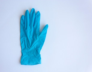 Latex gloves for hands protection from coronavirus