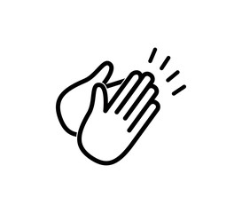 Obraz premium Applause icon vector logo design template