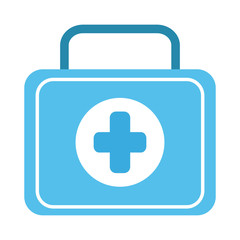 online doctor, kit first aid medical emergency covid 19, flat style icon