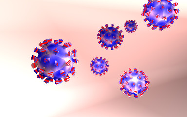 Virus abstract illustration