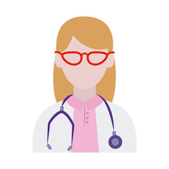 Fototapeta premium online doctor, physician with and stethoscope consultant medical protection covid 19, flat style icon