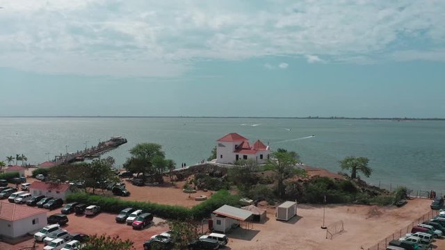 Drone View of Angola National Museum of Slavery in the Luanda Sea Coast