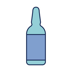 medical bottle, line and fill style icon