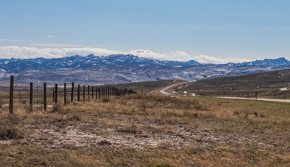 mountain landscape with snow