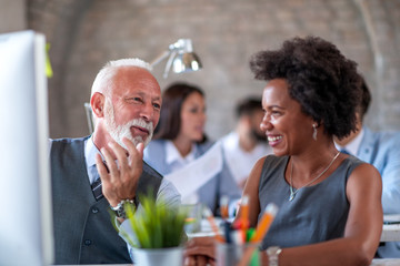 Business people working as a team at the office