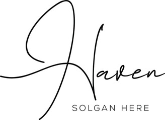 A signature logo concept design