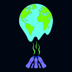 
Vector graphics, eps-10, global warming