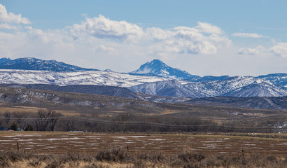 snow-covered mountains