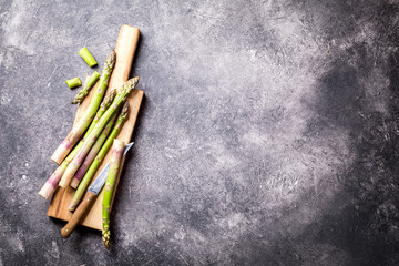 Fresh green asparagus. Healthy eating concept. Food for vegetarians.