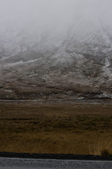 Foggy Iceland mountain