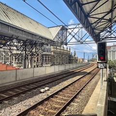 Fototapeta premium railway station platform