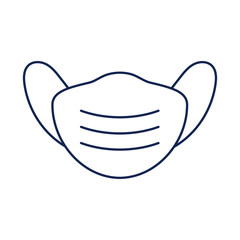 medical mask, line style icon