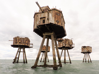 Redsands Fort (Uncle 6) WW2 aerial sea defence in the Thames Estuary, UK. Latterly used for pirate...