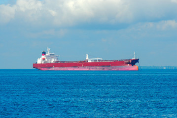 Cargo ship at sea near Salvador, Bahia, Brazil on February 22, 2008