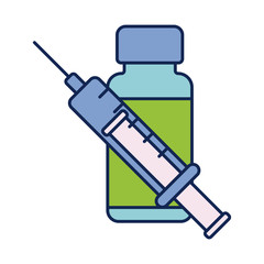 vaccination medical immunization, line and fill style icon