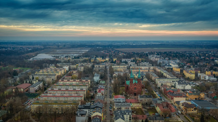 Obraz premium Panorama of the city, Poland, Mazovia, Pruszków