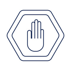 no handshake, line style icon