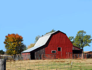 Arkansas Red Tin Covered Barn