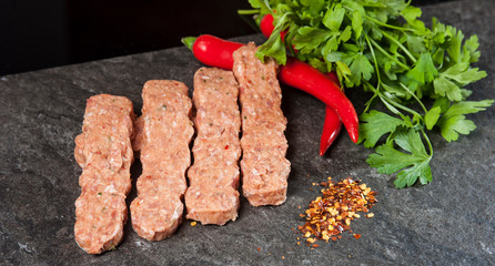 Adana kebab raw