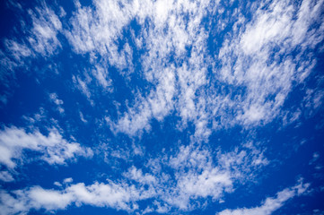 white clouds on blue sky background texture