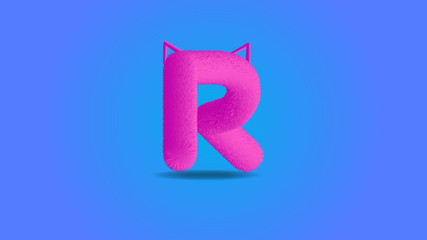 3d alphabet letter R with attractive colors