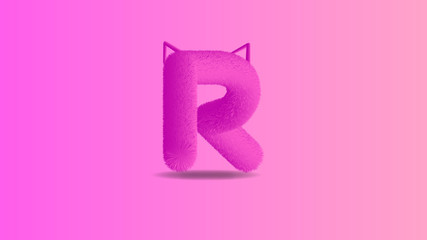 3d alphabet letter R with attractive colors