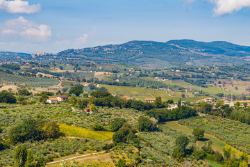 Fototapeta na wymiar Montefalco valley, Umbria, Italy. September 2019.
