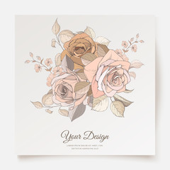 wedding invitation with elegant design template