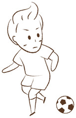 Boy playing football 