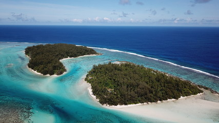 Fototapeta na wymiar aerial view of tropical island