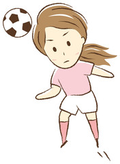 girl playing football 