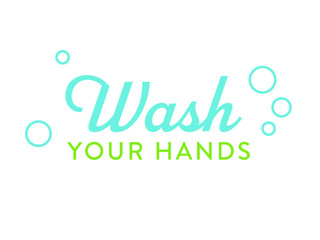 COVID-19 Corona Virus Messaging Typography - Wash Your Hands