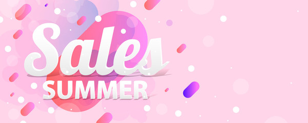 Pastel pink background on summer time sale summer holiday vector Illustration lines graphic design