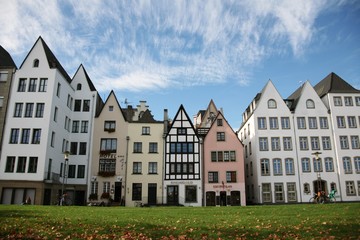 Fototapeta na wymiar Old houses in Cologne, Germany