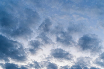 blue sky with puffy clouds