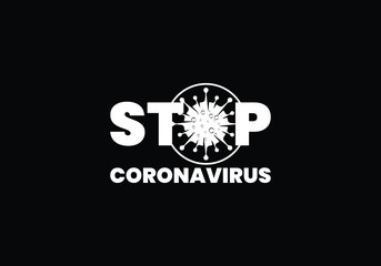 Obraz premium Coronavirus (COVID-19). Symbol of the fight against coronavirus. Stop virus sign. Coronavirus infection emblem flat vector illustration.