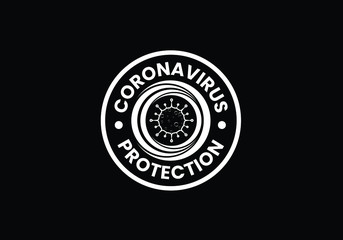 Coronavirus (COVID-19). Symbol of the fight against coronavirus. Stop virus sign. Coronavirus infection emblem flat vector illustration.