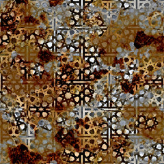 Geometry repeat pattern with texture background
